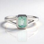 Anello in argento con Smeraldo Color Paraiba