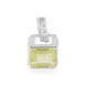 Ouro Verde-Quarz-Silberanhänger