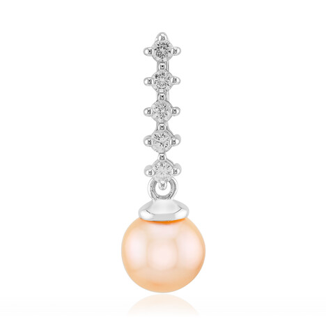 Colgante en plata con Perla Ming durazno (MONOSONO COLLECTION)