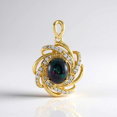 Ciondolo in argento con Opale Mezezo (Adela Silber)