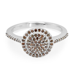 Anello placcato in platino con Diamante Fancy