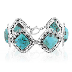 Zilveren armband met Blauwe Kingman Mohave Turkooisen (Jones Lee)