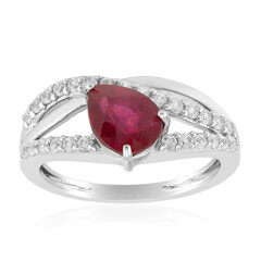 Anillo en plata con Rubí de Madagascar