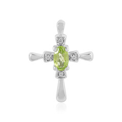 Zilveren hanger met een peridoot