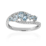 Anillo en oro con Aguamarina de Brasill AAA (CIRARI)