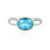 Anillo en plata con Topacio de Paraíba