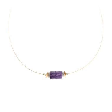 Collana in argento con Ametista Zambiana