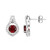 Boucles d'oreilles en argent et Grenat du Mozambique
