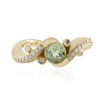 Anello in oro con Tormalina Verde (de Melo)