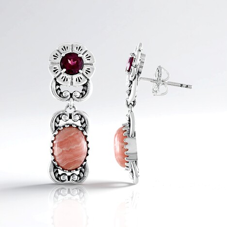 Orecchini in argento con Rodocrosite (Desert Chic)