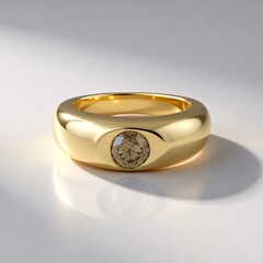 Anello in oro con Diamante Champagne I3 (de Melo Gold)