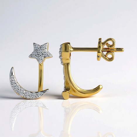 Orecchini in oro con Diamante SI1 (G) (Annette)