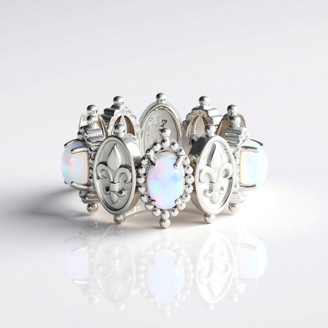 Anello in argento con Opale di Welo (Dallas Prince Designs)