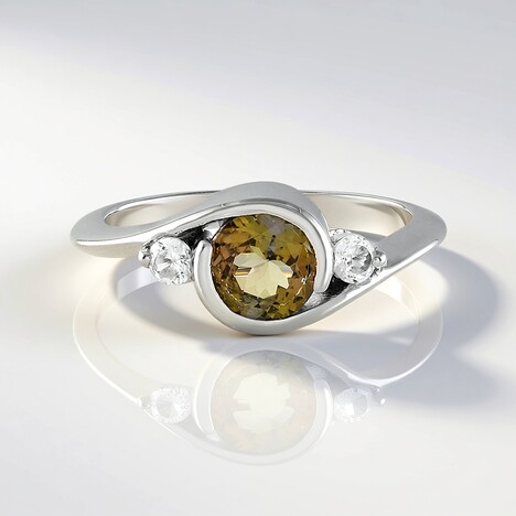 Anello in argento con Tanzanite Gialla (non riscaldata)