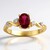 Anello in oro con Rubellite Brasiliana AAA