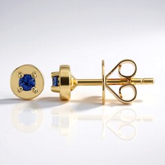 Orecchini in oro con Benitoite