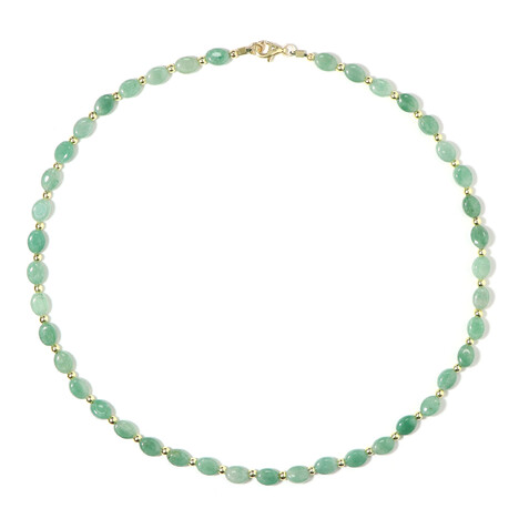 Grüner Aventurin-Silberhalskette