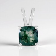 Moss Agate Silver Pendant