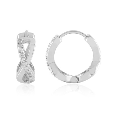 Zilveren oorbellen met zirkonen