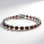 Bracciale in argento con Granato