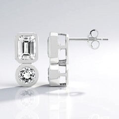 Orecchini in argento con Kunzite Bianca