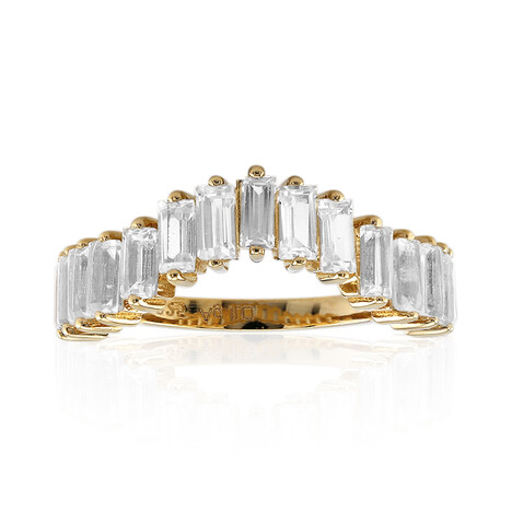 Bague en argent et Topaze blanche