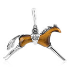 Ciondolo in argento con Occhio di Tigre (Desert Chic)