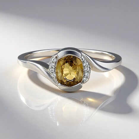 Anello in argento con Zircone Mandarino