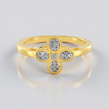 Zilveren ring met een I2 (I) Diamant