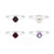 Set anelli in argento con Rodolite, Ametista, Granato e Perla