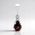 Ciondolo in argento con Zircone Rosa