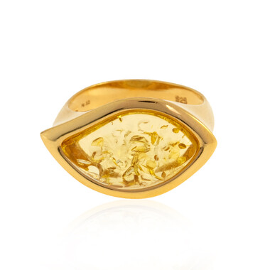 Anello in argento con Ambra Baltica (dagen)