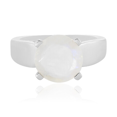 Anello in argento con Pietra di Luna Arcobaleno