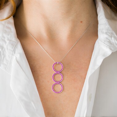 Colgante en plata con Rodolita (MONOSONO COLLECTION)