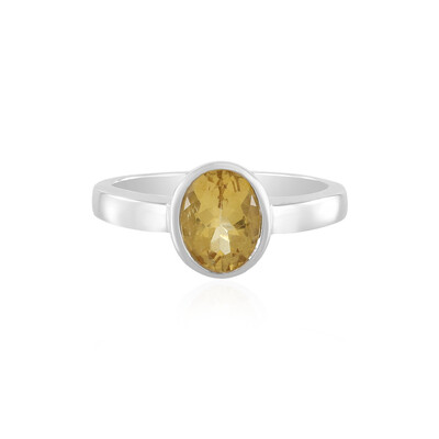 Anello in argento con Berillo Giallo