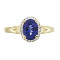 Anillo en oro con Tanzanita AAA (CIRARI)