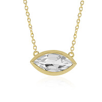 Weißer Topas-Silbercollier