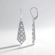 Boucles d'oreilles en argent et Pierre de lune bleue (KM by Juwelo)