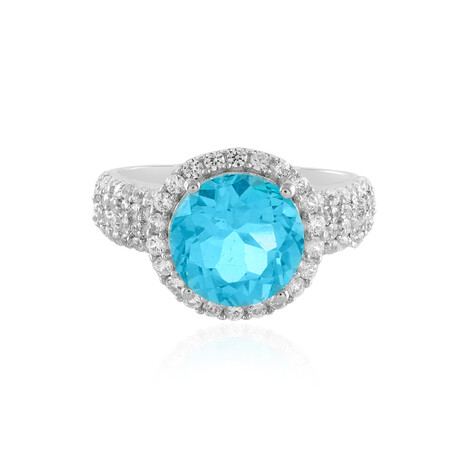 Paraibafarbener Topas-Silberring