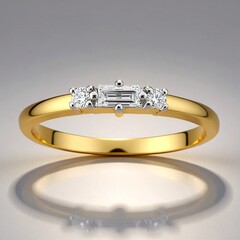 Anello in oro con Diamante IF (D) (Annette)