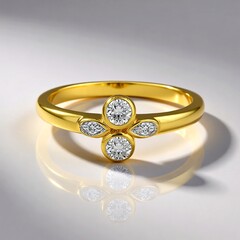 Anello in oro con Diamante IF (D) (Annette)