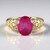 Anello in oro con Zaffiro Rosa (de Melo)