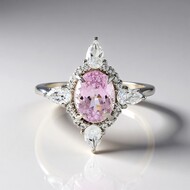 Anello in argento con Kunzite