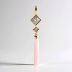 Ciondolo in argento con Calcedonio Rosa (KM by Juwelo)