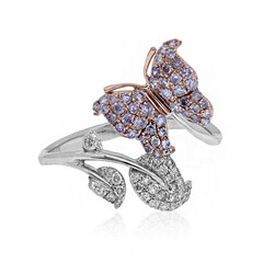 Gouden ring met I1 Roze Diamanten (CIRARI)
