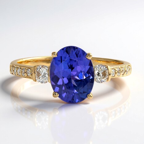 Anello in oro con Tanzanite AAA (CIRARI)