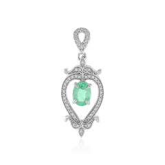 Colgante en plata con Esmeralda de Colombia