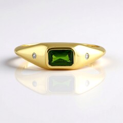 Anello in argento con Diopside Russo