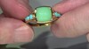 Zilveren ring met een chrysopraas (KM by Juwelo)