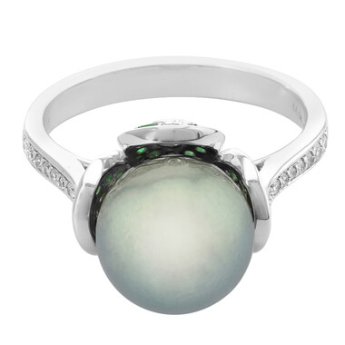 Gouden ring met een Tahiti parel (M de Luca)